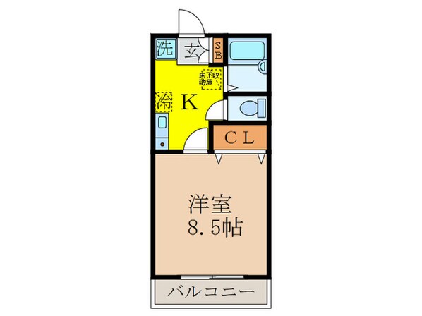 メゾンドユウＢ棟の物件間取画像